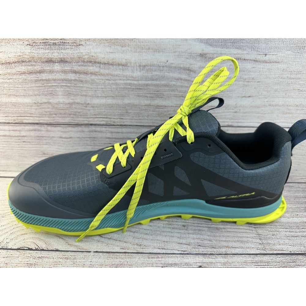 Altra Men's Black & Green Lone Peak 8 Trail Lace Up Running Shoes Size 12 M NWB - Picture 7 of 11